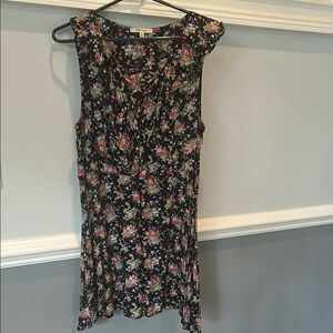 Cozy Casual Smocked Pink and Black Mini Sundress